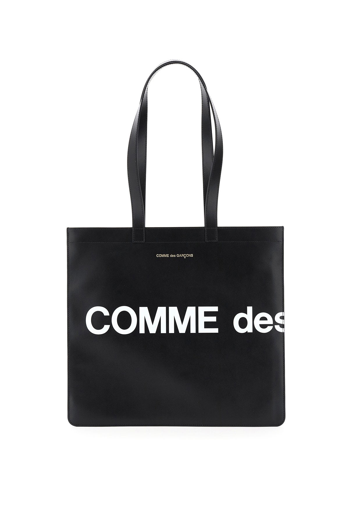 Comme Des Garcons Wallet Leather Tote Bag With Logo - OS Nero