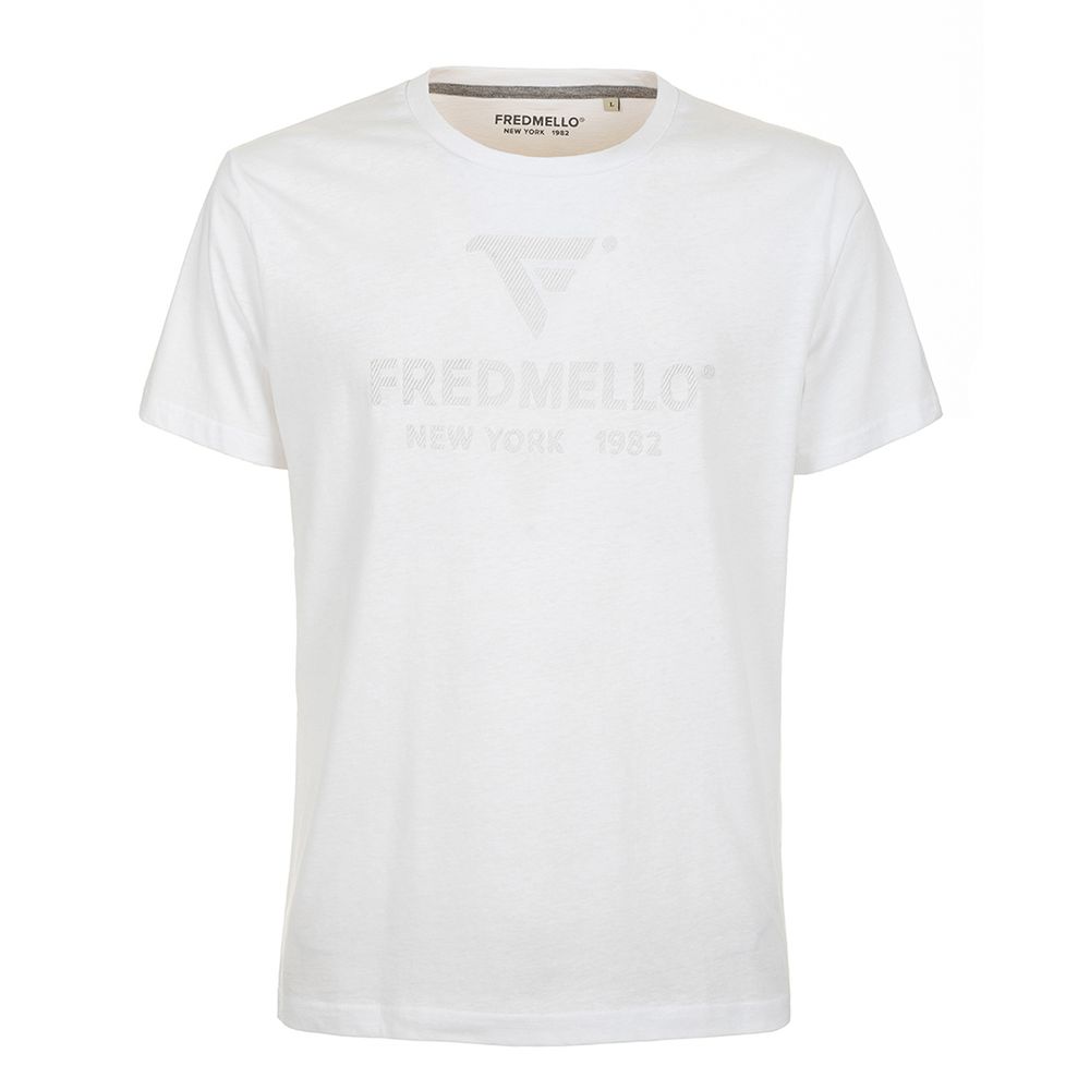 Shop Fred Mello White Cotton T-shirt