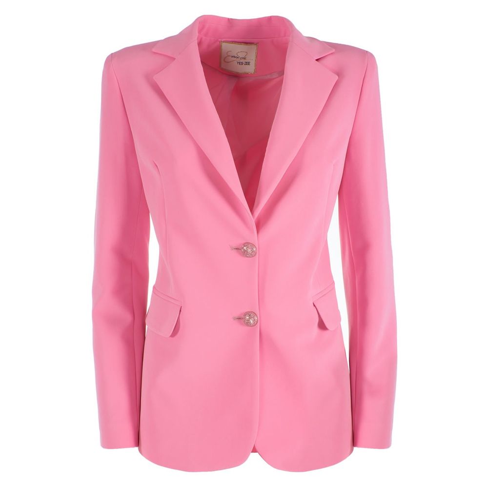 Yes Zee Pink Nylon Suits & Blazer - XL