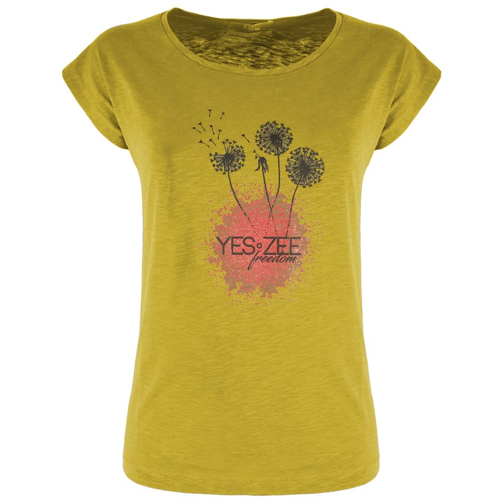 Shop Yes Zee Yellow Cotton Tops & T-shirt