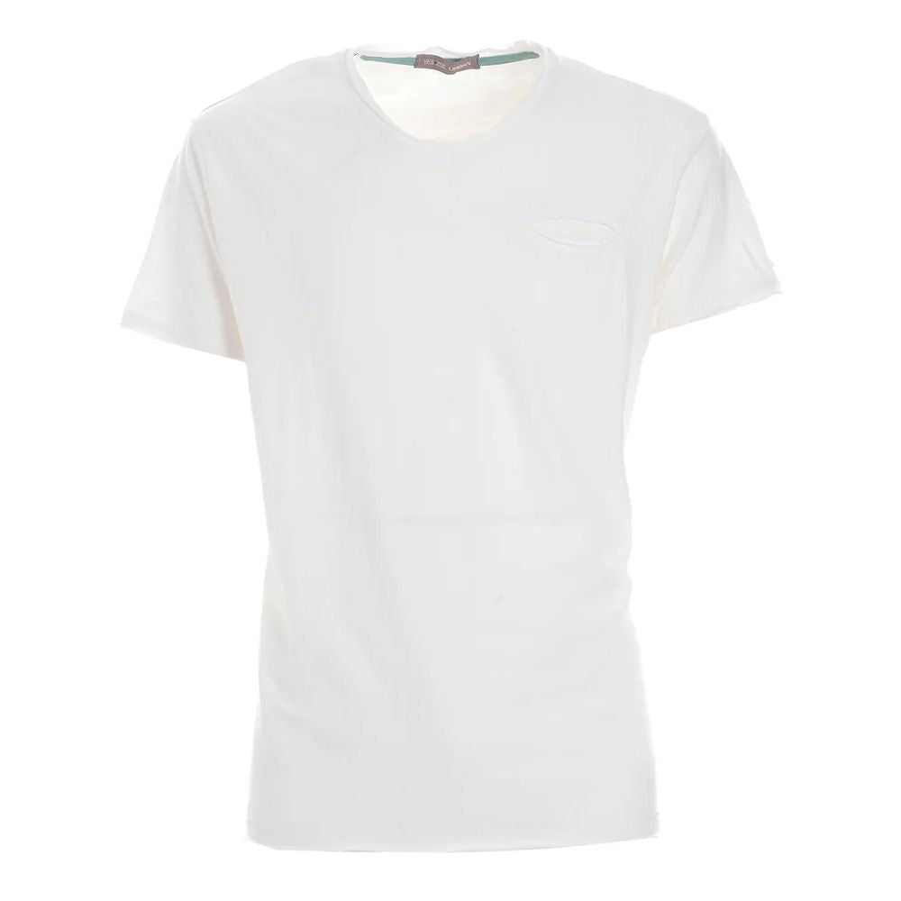 Shop Yes Zee White Cotton T-shirt