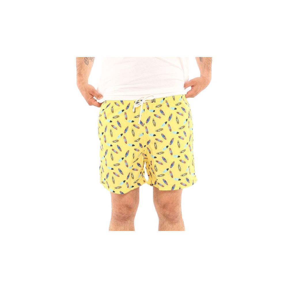 Shop Yes Zee Yellow Polyester Swimwear