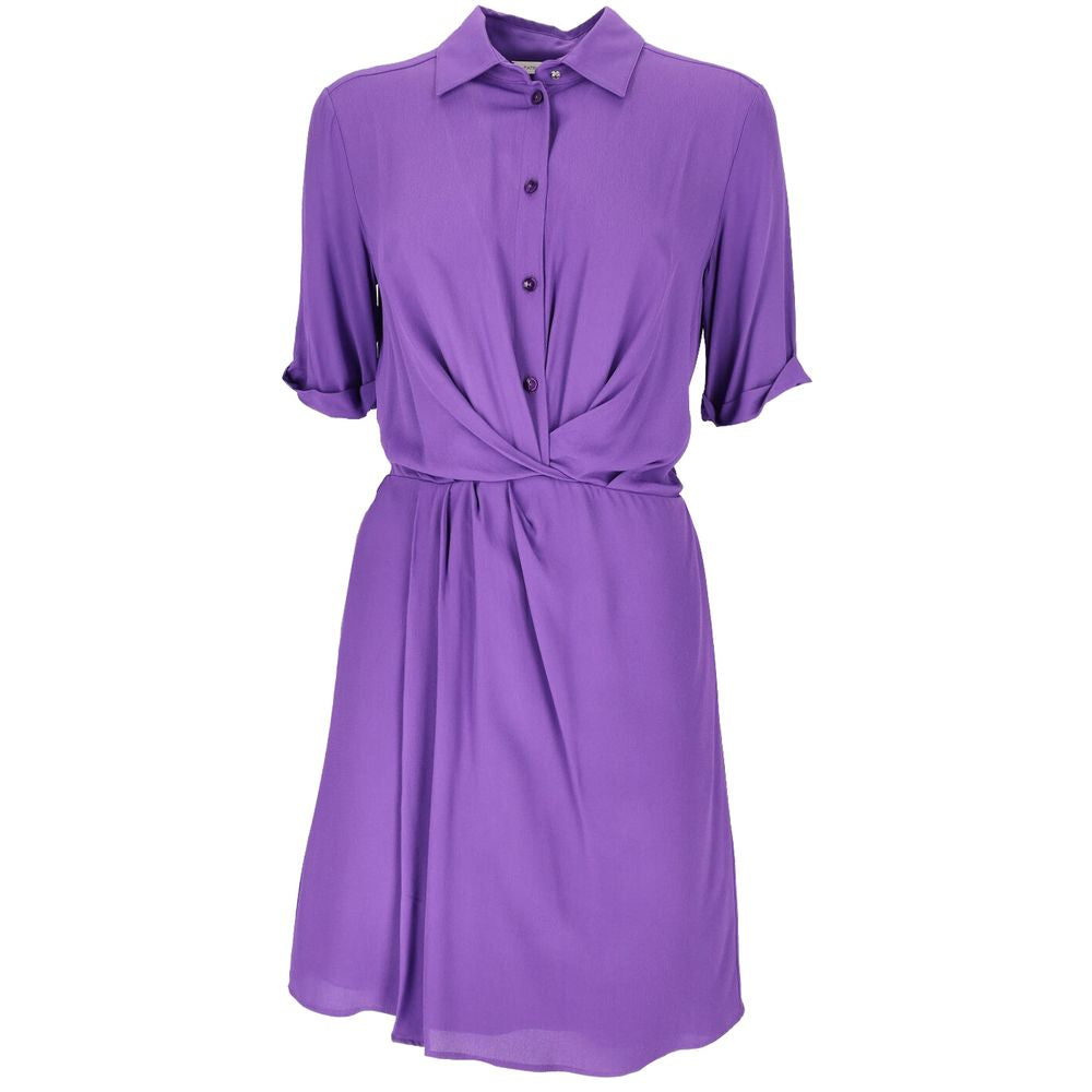 Shop Patrizia Pepe Purple Viscose Dress