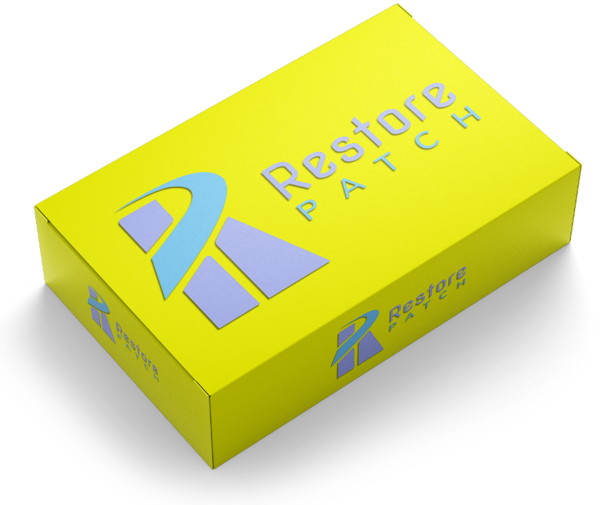 A yellow box of Restore Patch.