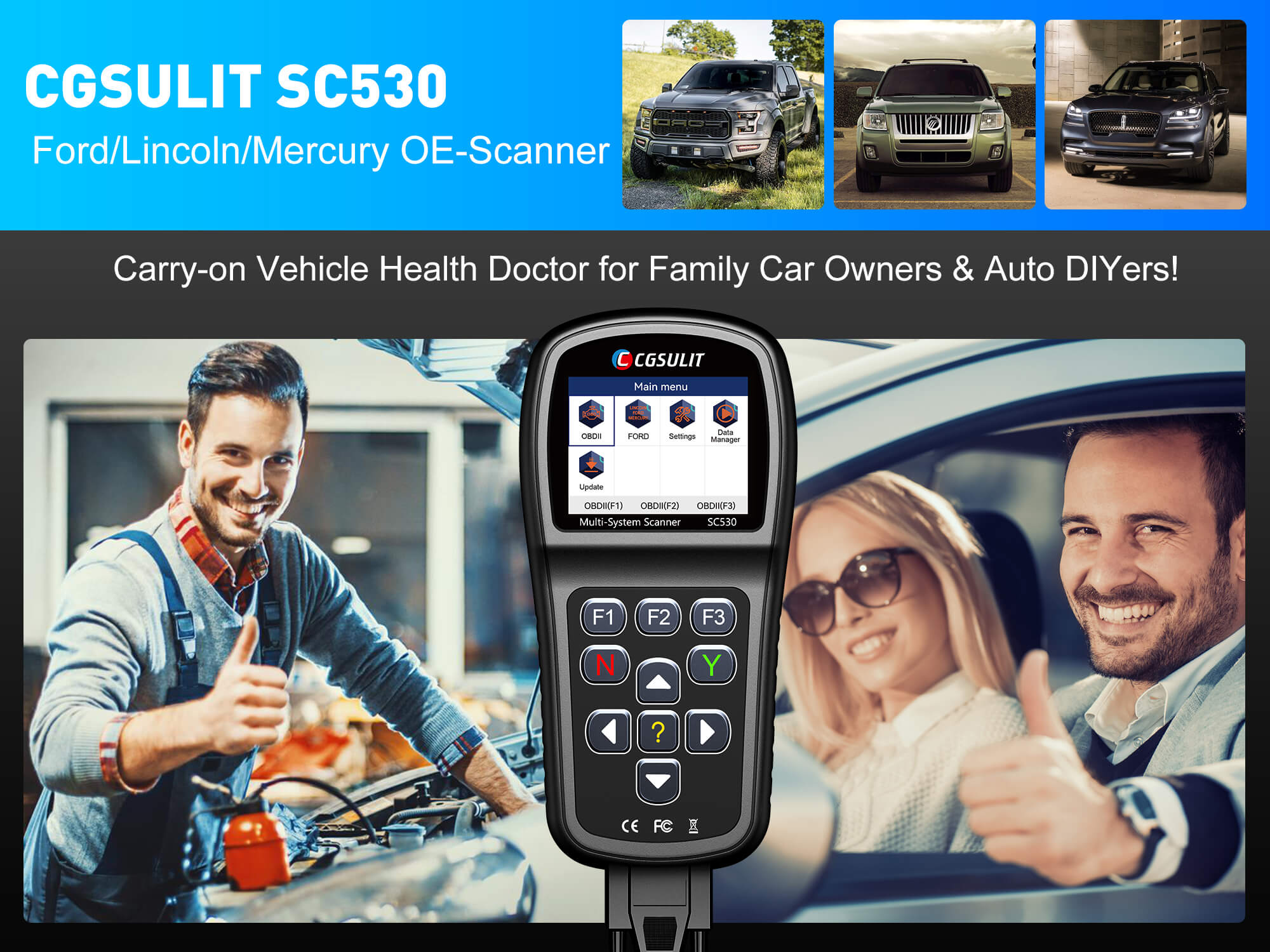 CGSULIT SC530 is a perfect carry-on vehicle health doctor for family car owners&auto DIYlers.