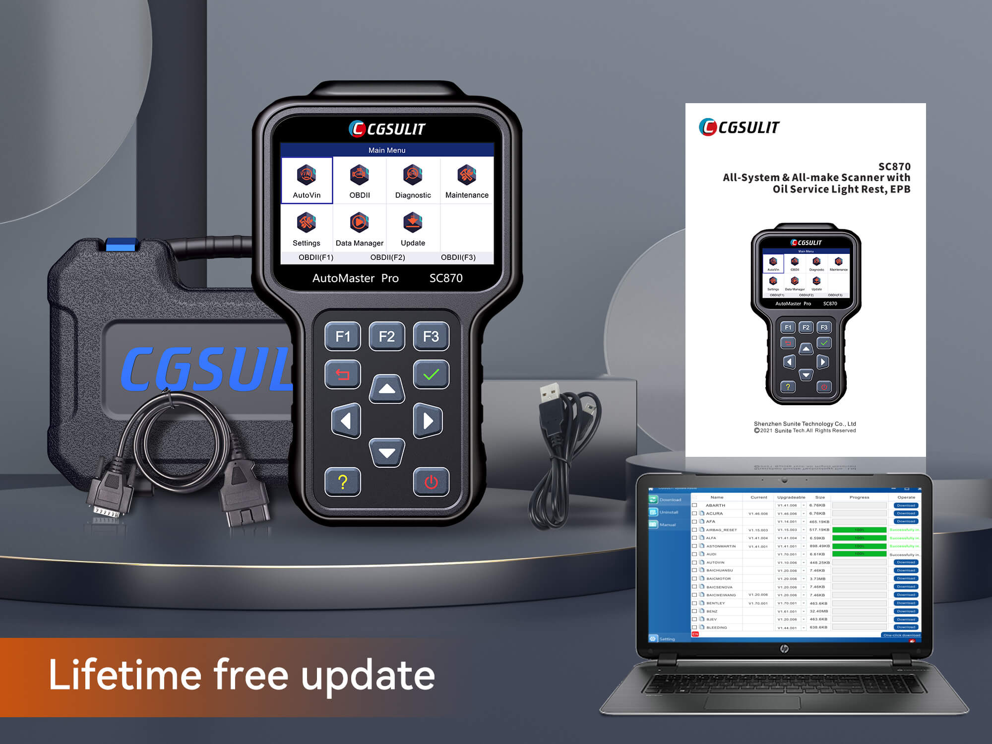 CGSULIT SC870 - Lifetime Free Update & 1 Year Warranty.
