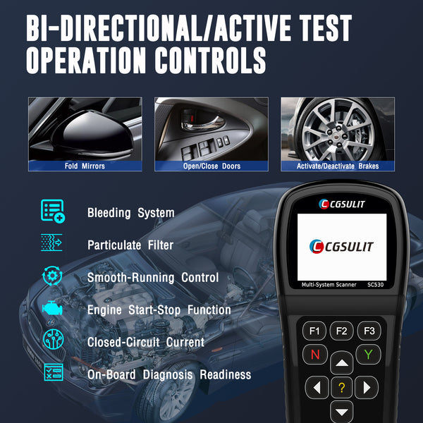 Cgsulit sc530 bi-directional scan tool with active test