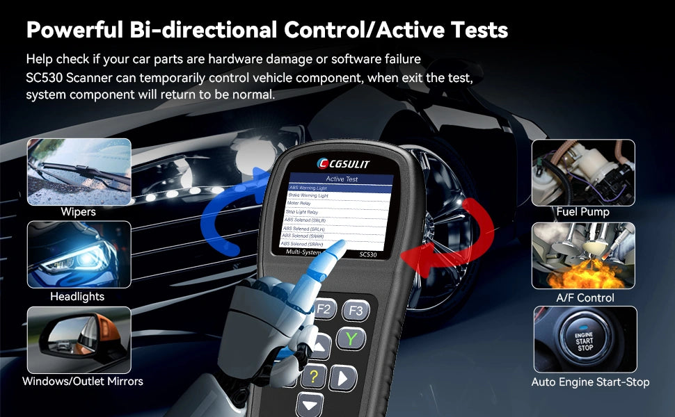 cgsulit sc530 gm scan tool bidirectional test