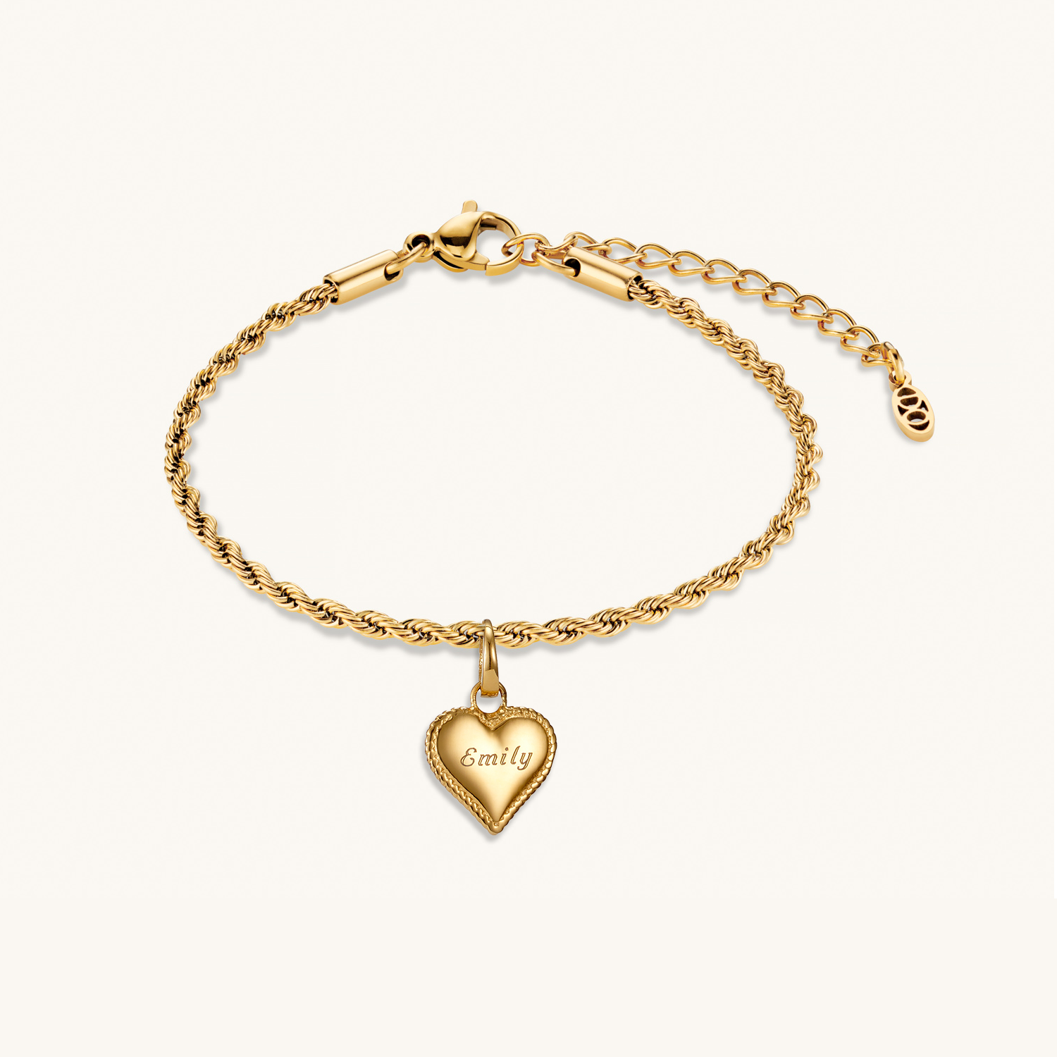 Beaded Heart Bracelet Gold - Dylan Oaks UK product image