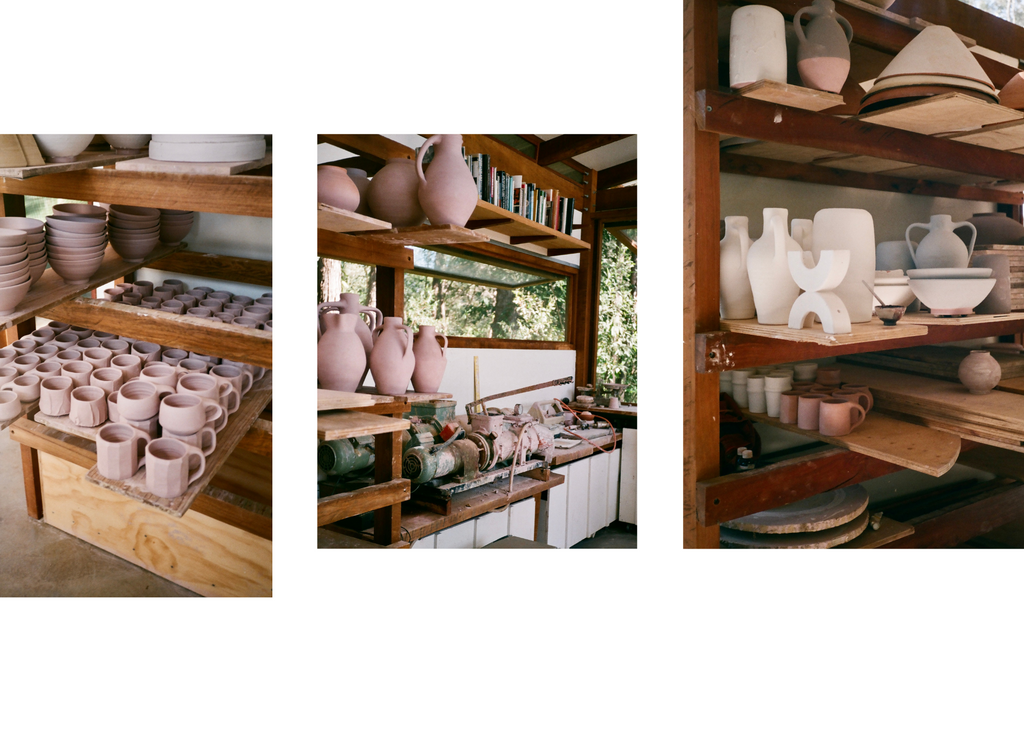 Pan Pottery mugs drying