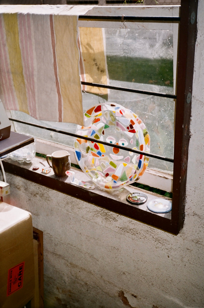 glass Plate in the sun on a windowsil