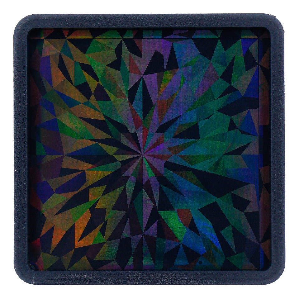 3.6 Holographic Mosaic Coaster Mold – Prismatic Rabbit Hole