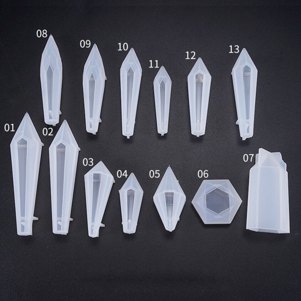 gvtocld 5pcs Resin Jewelry Mold Silicone Jewelry Mold Jewelry Resin Casting Mold Reusable Durable DIY Resin Teardrop Heart Star Moon Epoxy Casting