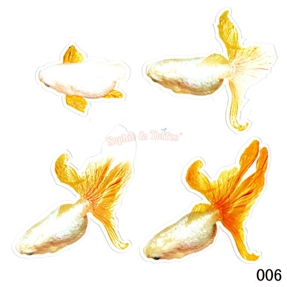 Wholesale OLYCRAFT 18 Sheets 3D Goldfish Film Stickers Koi Pond Painting  Stickers Goldfish Resin Stickers Filling Material for Resin Craft Art 