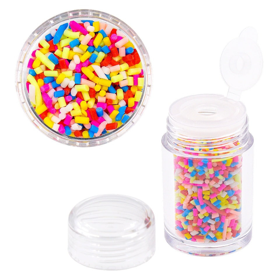 50g/lot Tumbler Slime Accessories Polymer Flame Doll Long Candy Cookies  Mixed Fire Smores Clay Slices Sprinkles for Diy Crafts Shaker