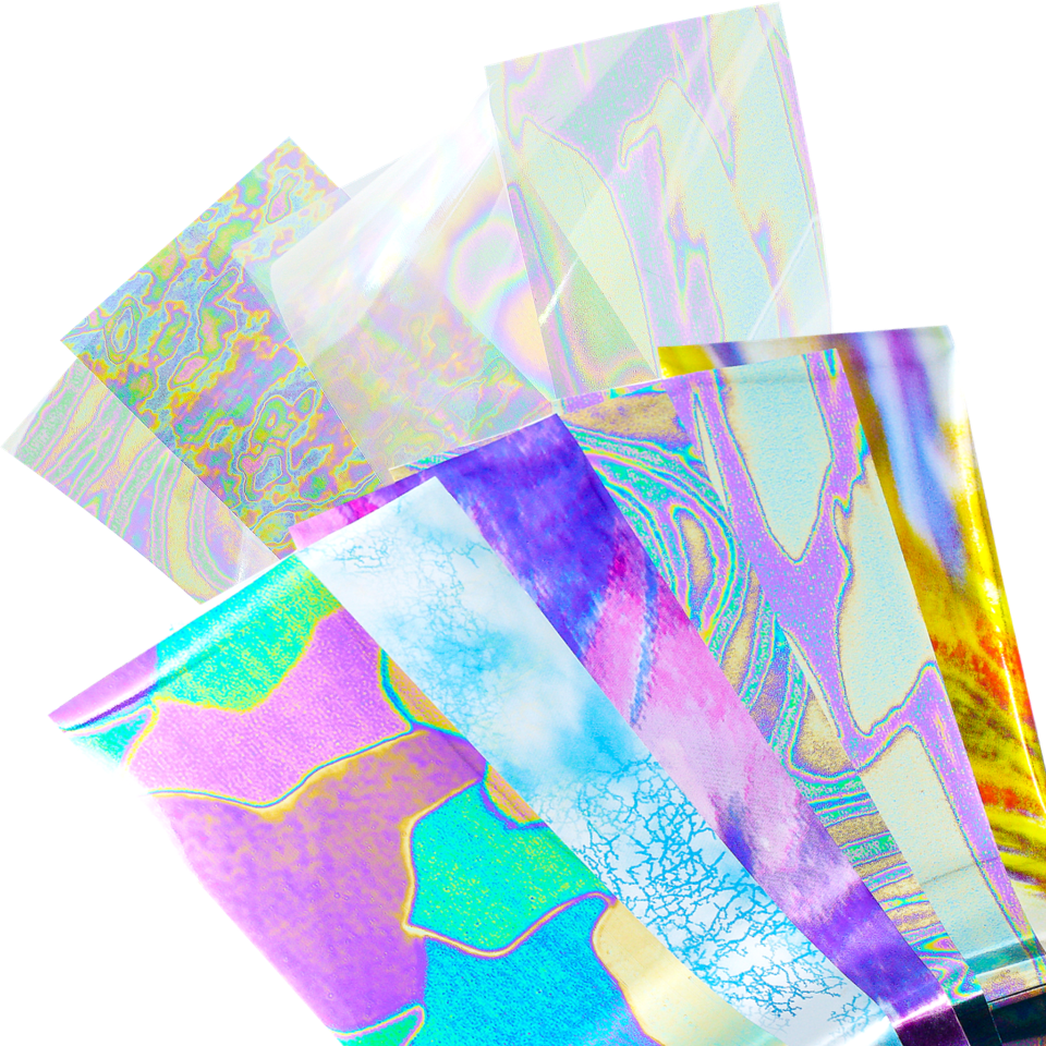 Holographic Iridescent Film Paper, Glossy Clear Film for Resin