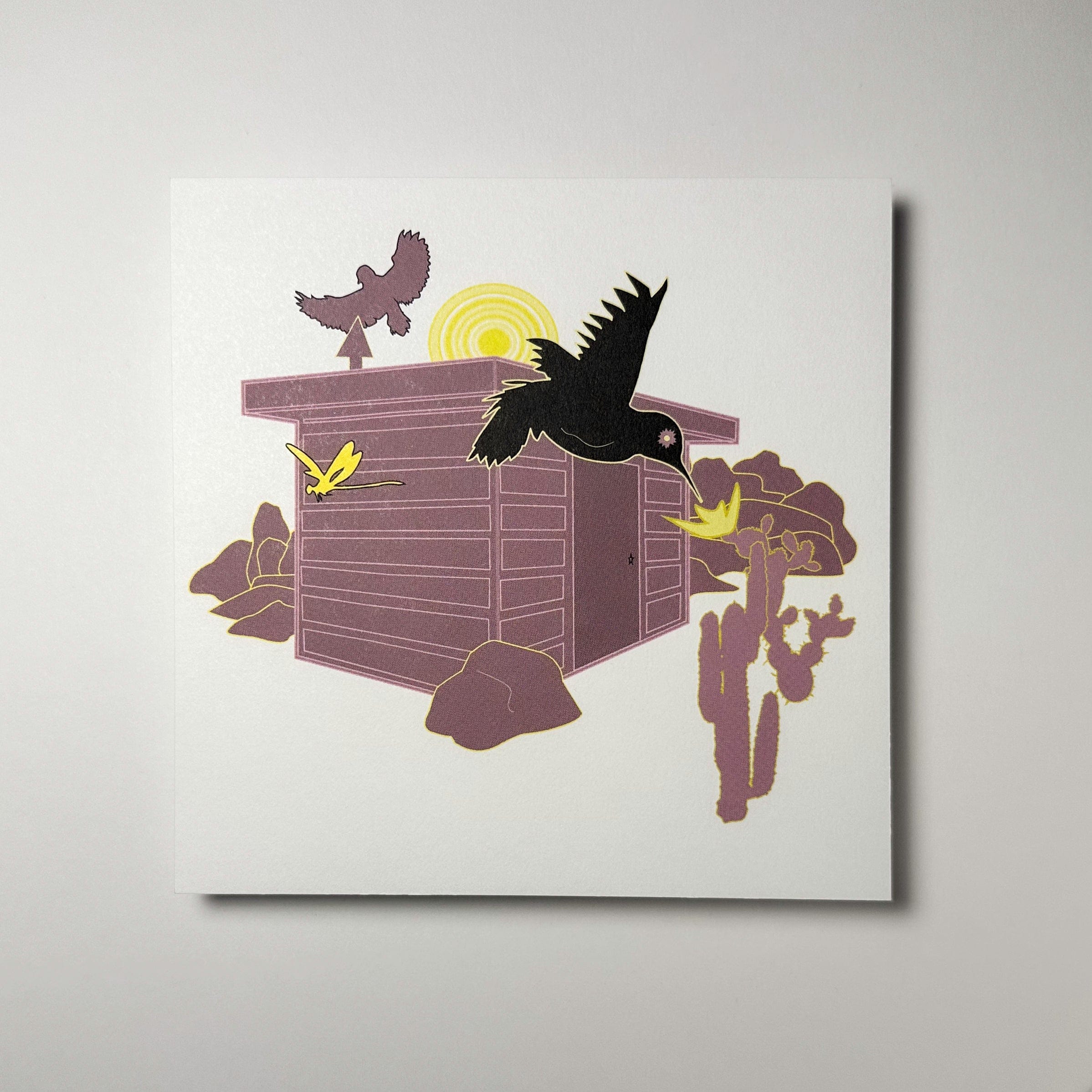 Postcard: "Black Hummingbird"
