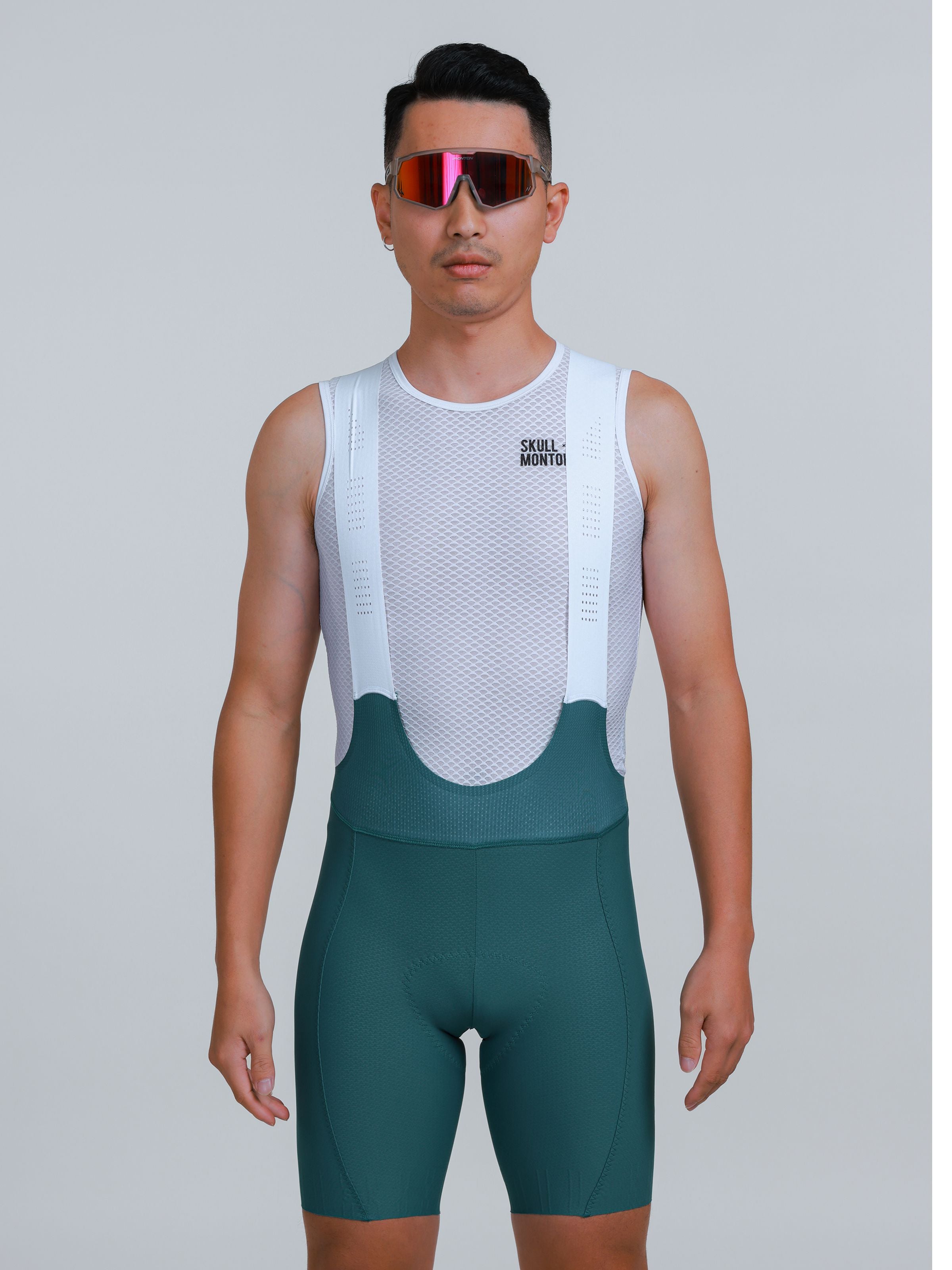 green cycling bib shorts