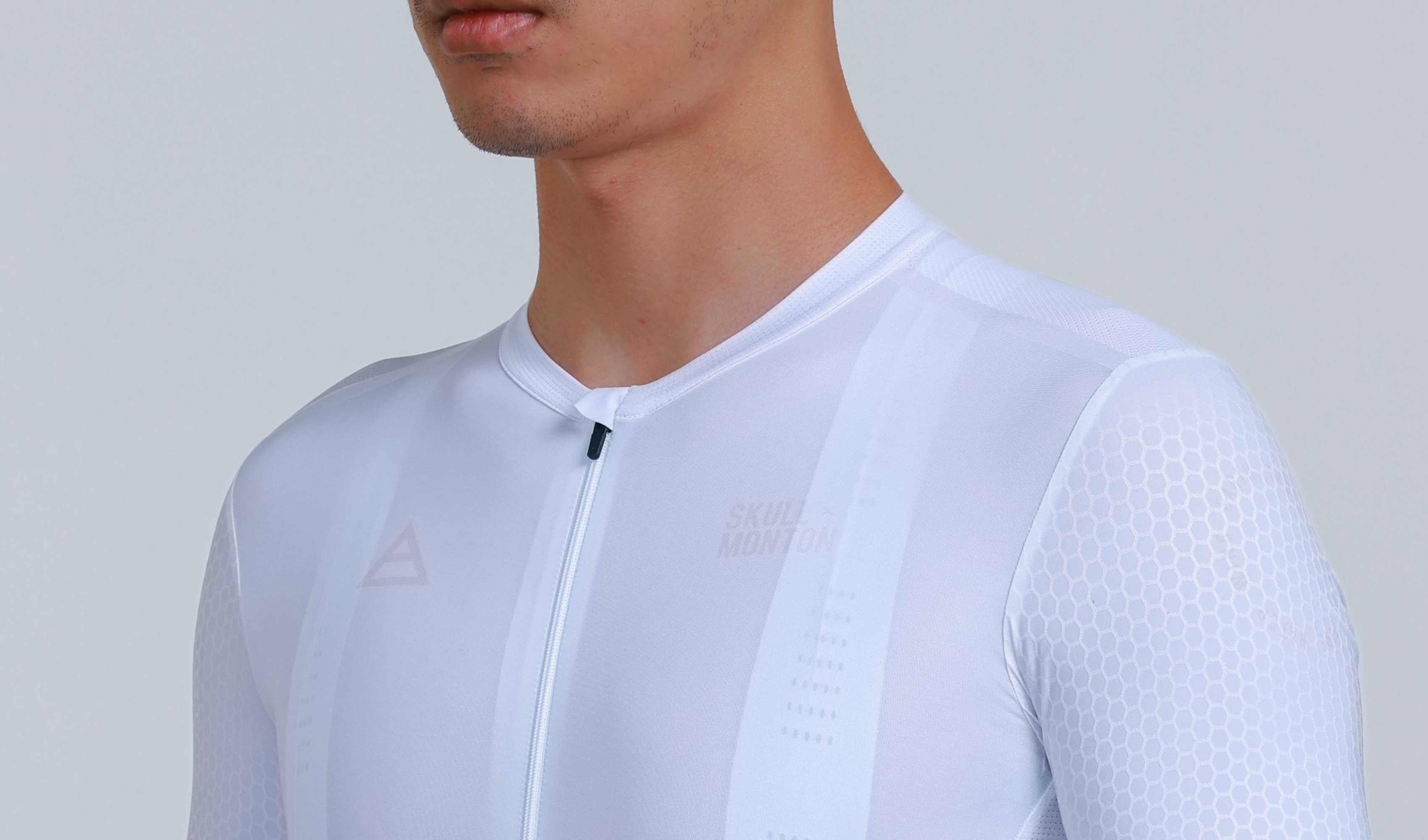 white cycling wear