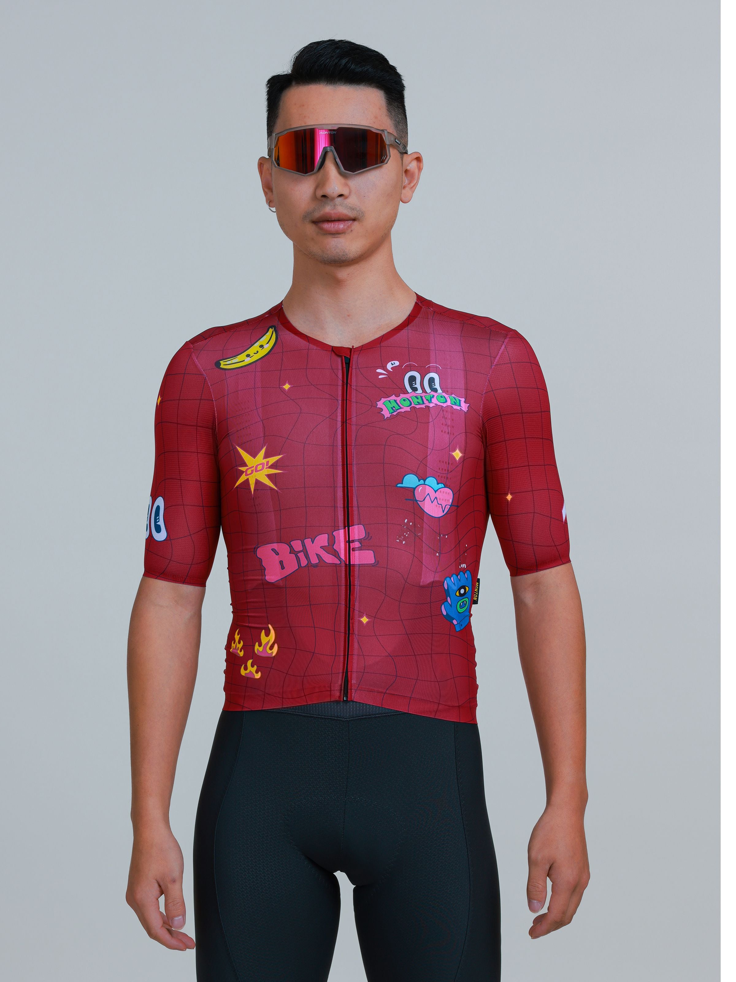 pro red cycling jersey