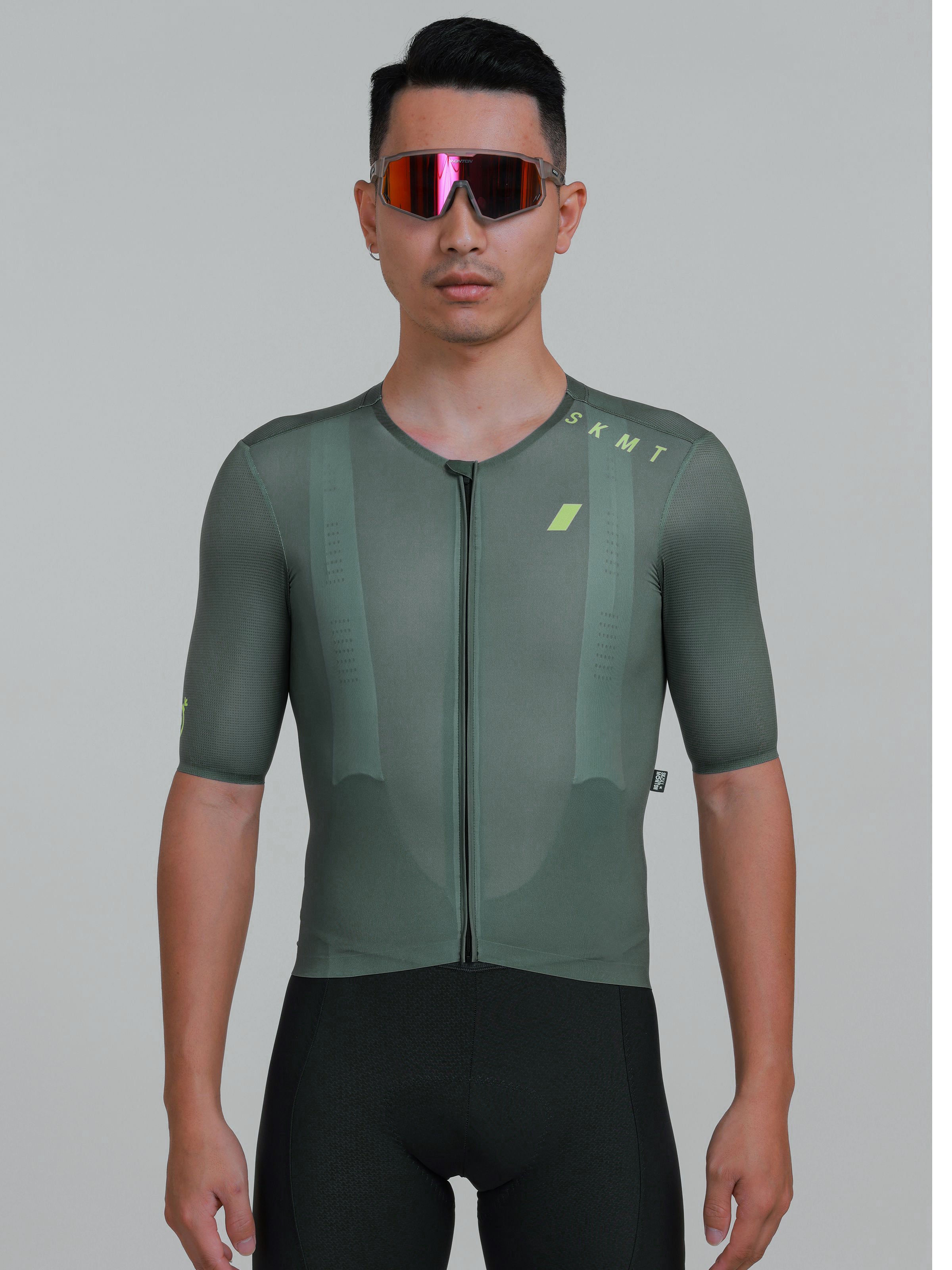 pro green cycling jersey