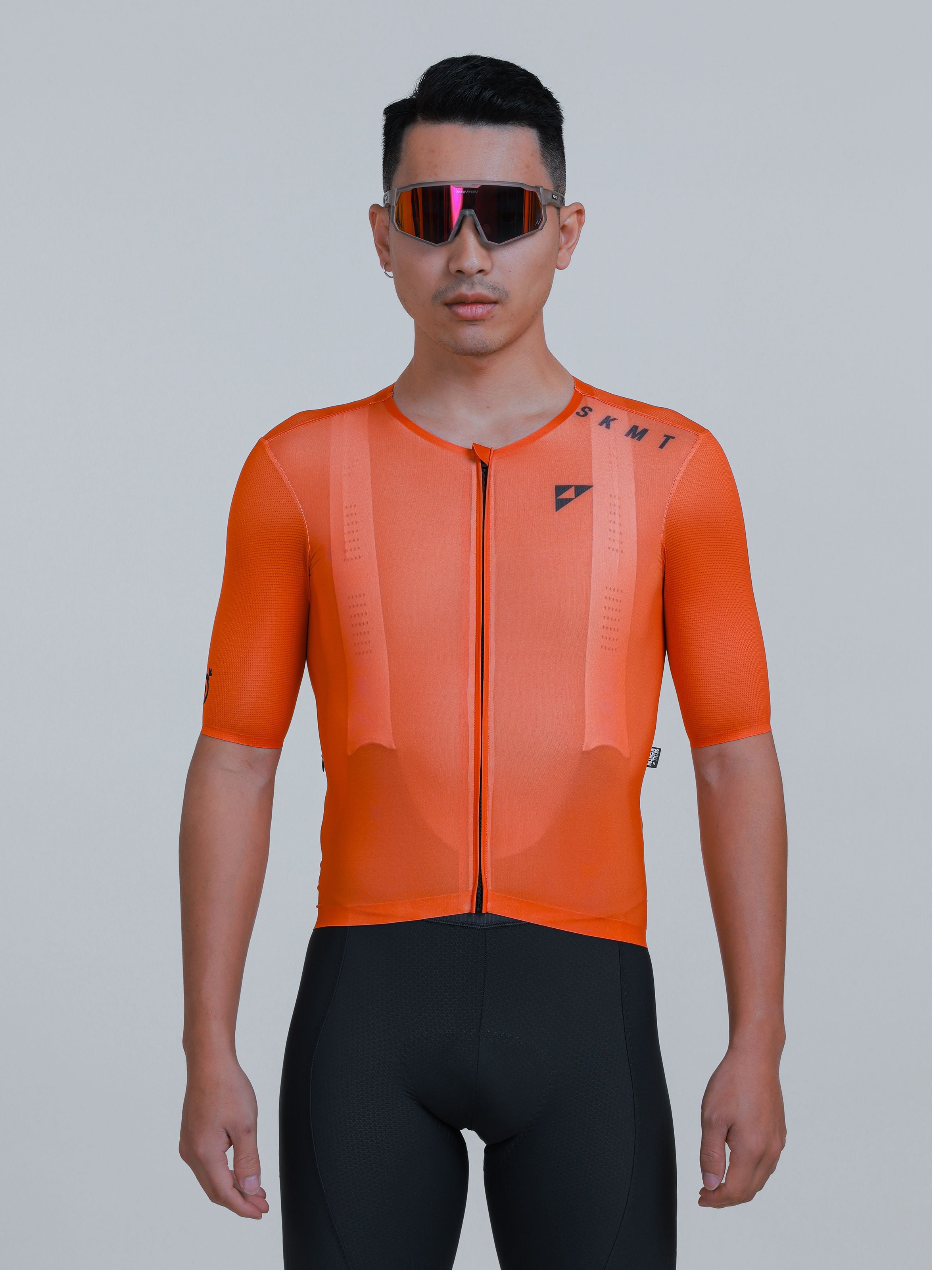 pro orange cycling jersey