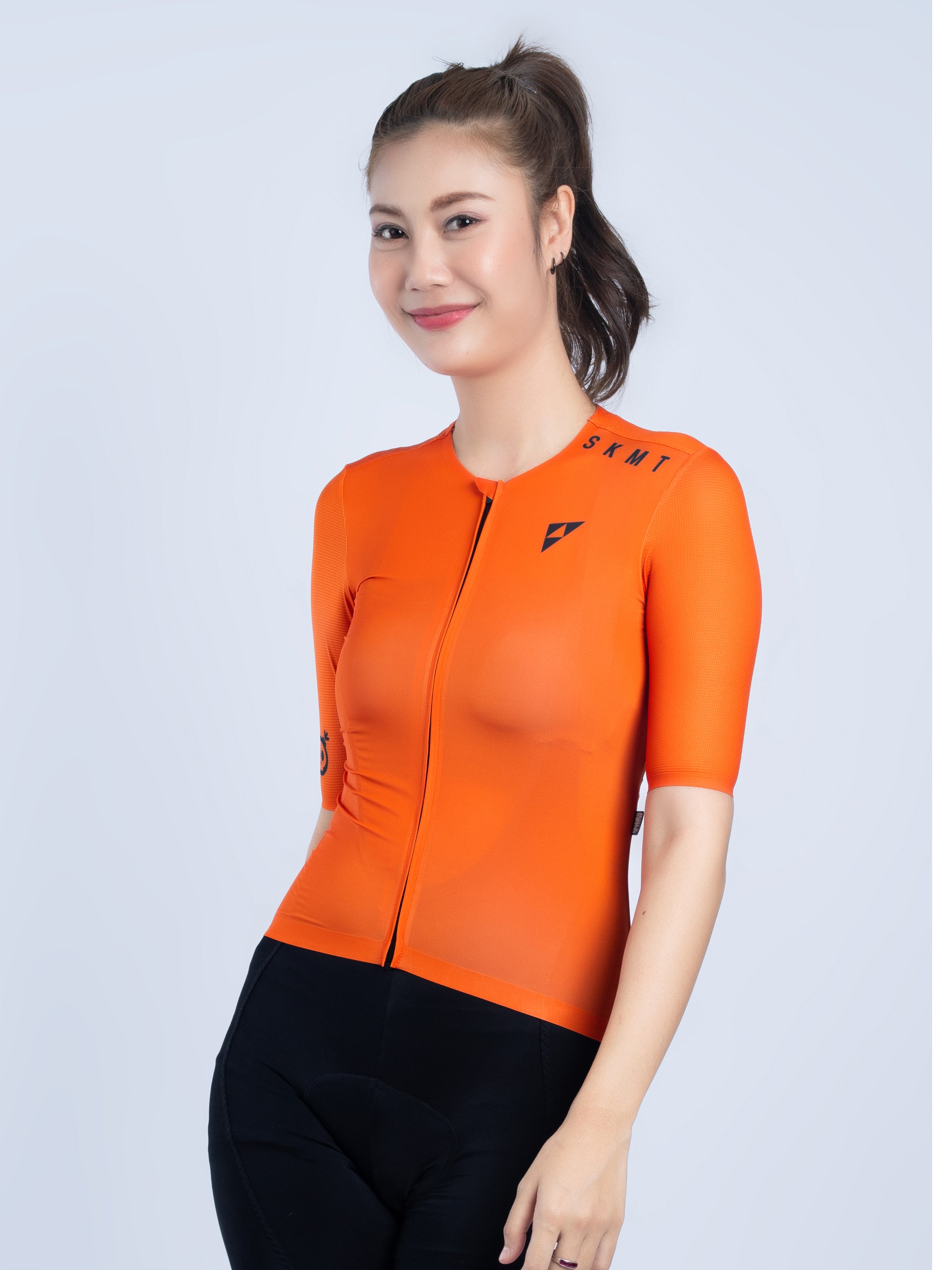 pro orange cycling jersey