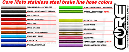 Transparent Clear HEL Braided Brake Line Hoses - VW T5 T6 - Vanstyle