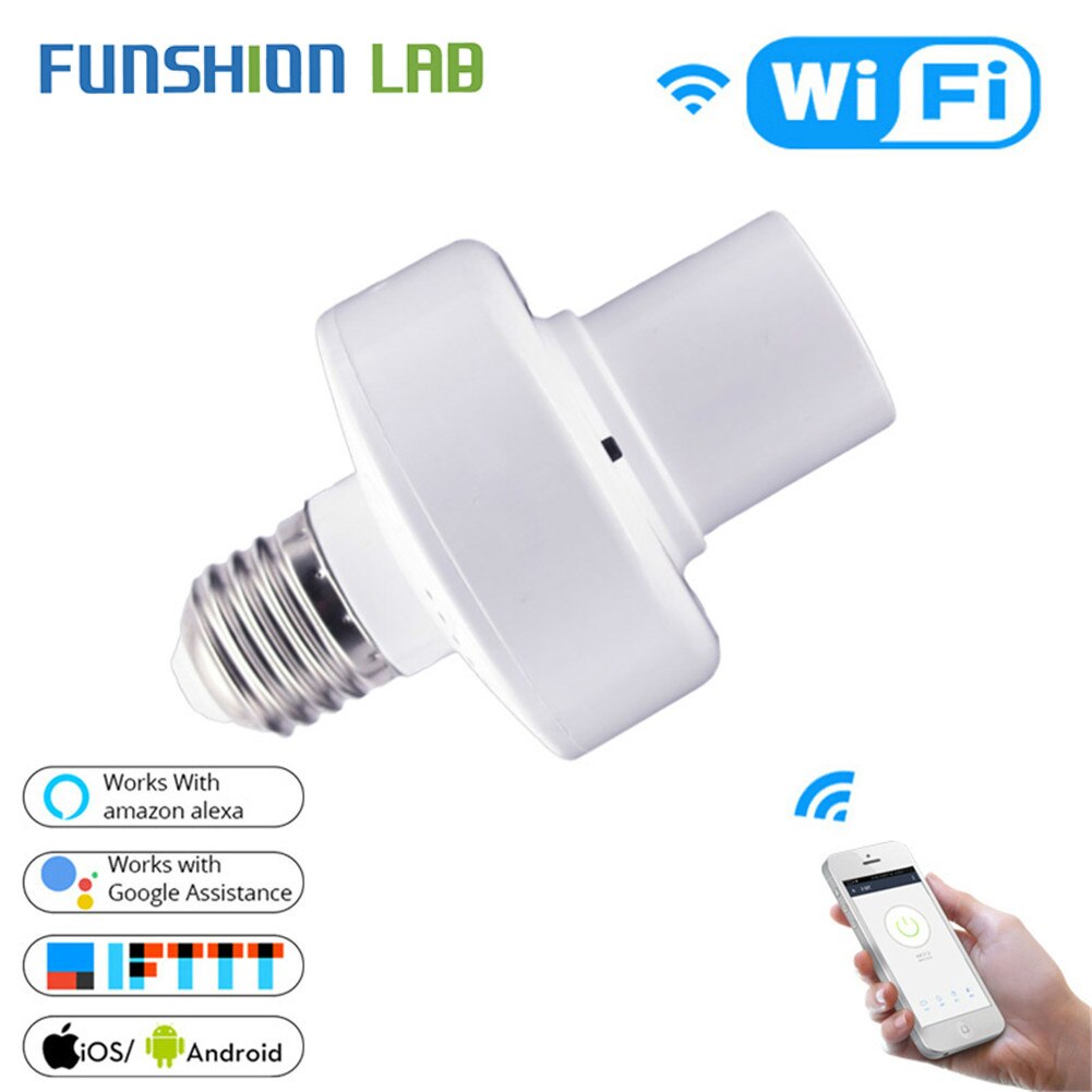 Uitstekend verachten Echt WiFi Smart Light Bulb Adapter Lamp Holder Base AC Smart Life/Tuya Wire –  Funshion Lab