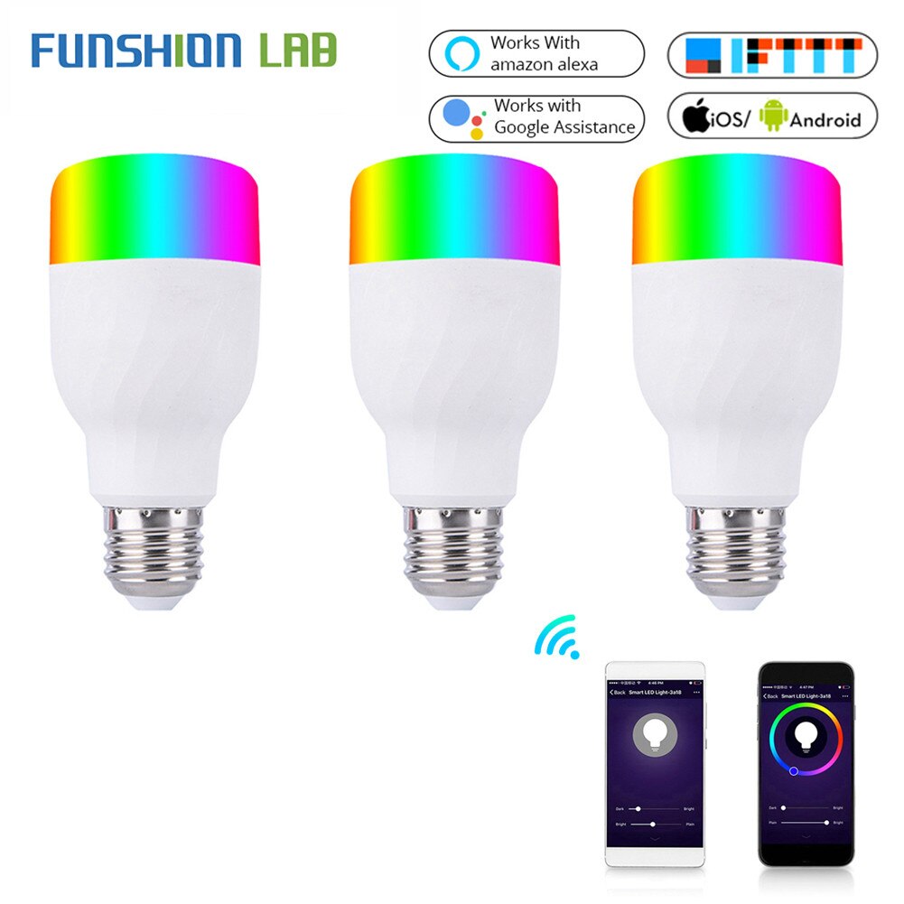 vuurwerk huilen acre WiFi Smart Light Bulb Intelligent Colorful LED Lamp 7W RGBW APP Remote –  Funshion Lab