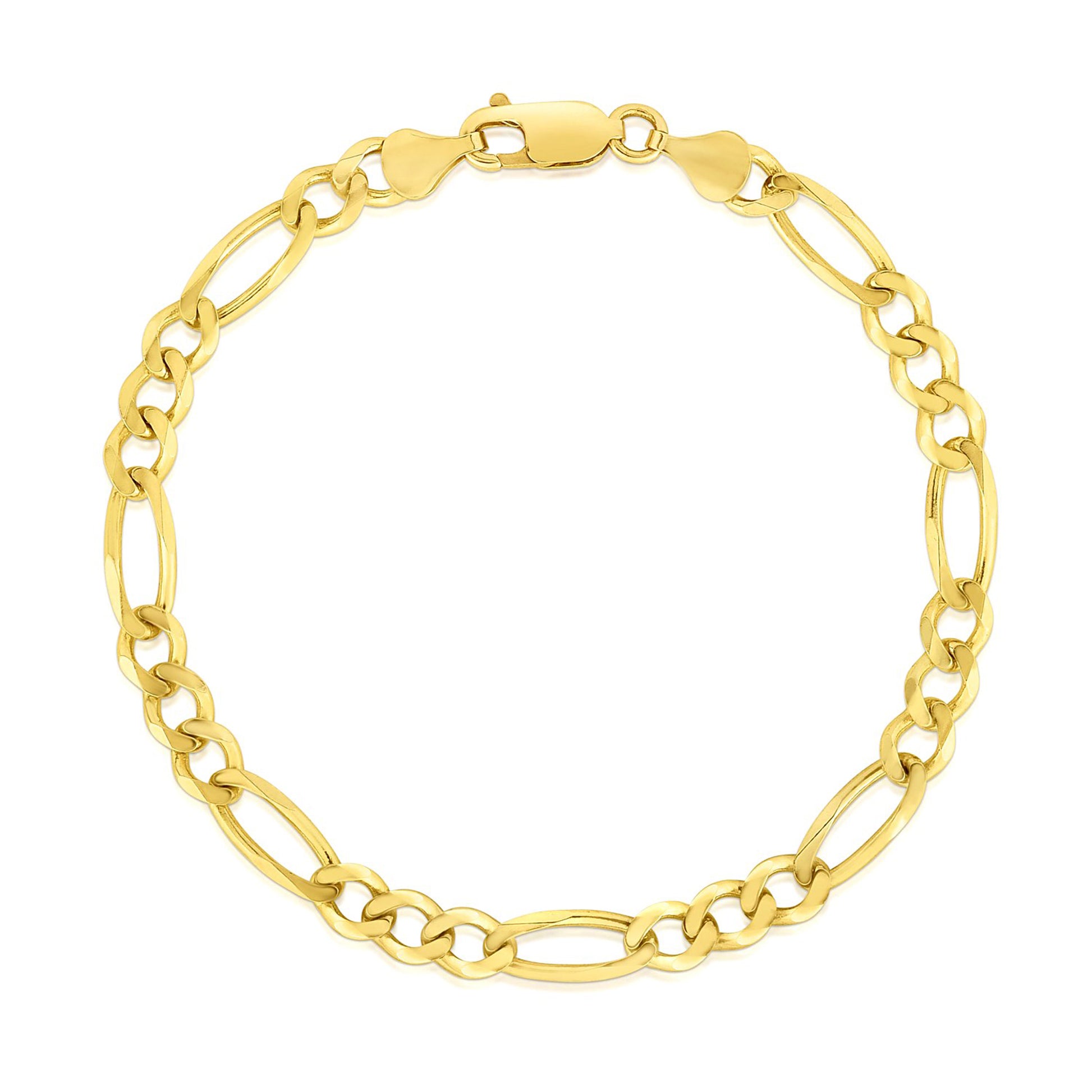 Figaro Chain Bracelet 4.5mm – The Good Gold Store