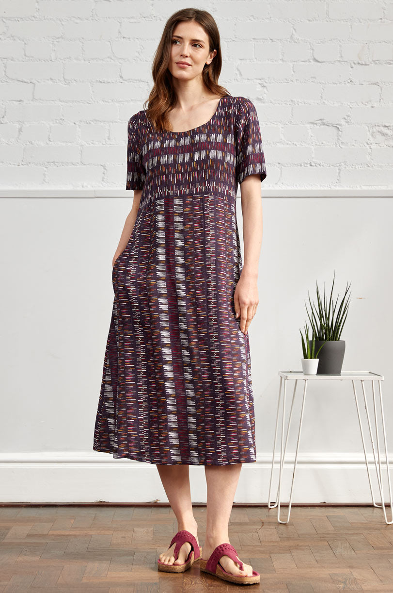 Cotton Slub Midi Dress