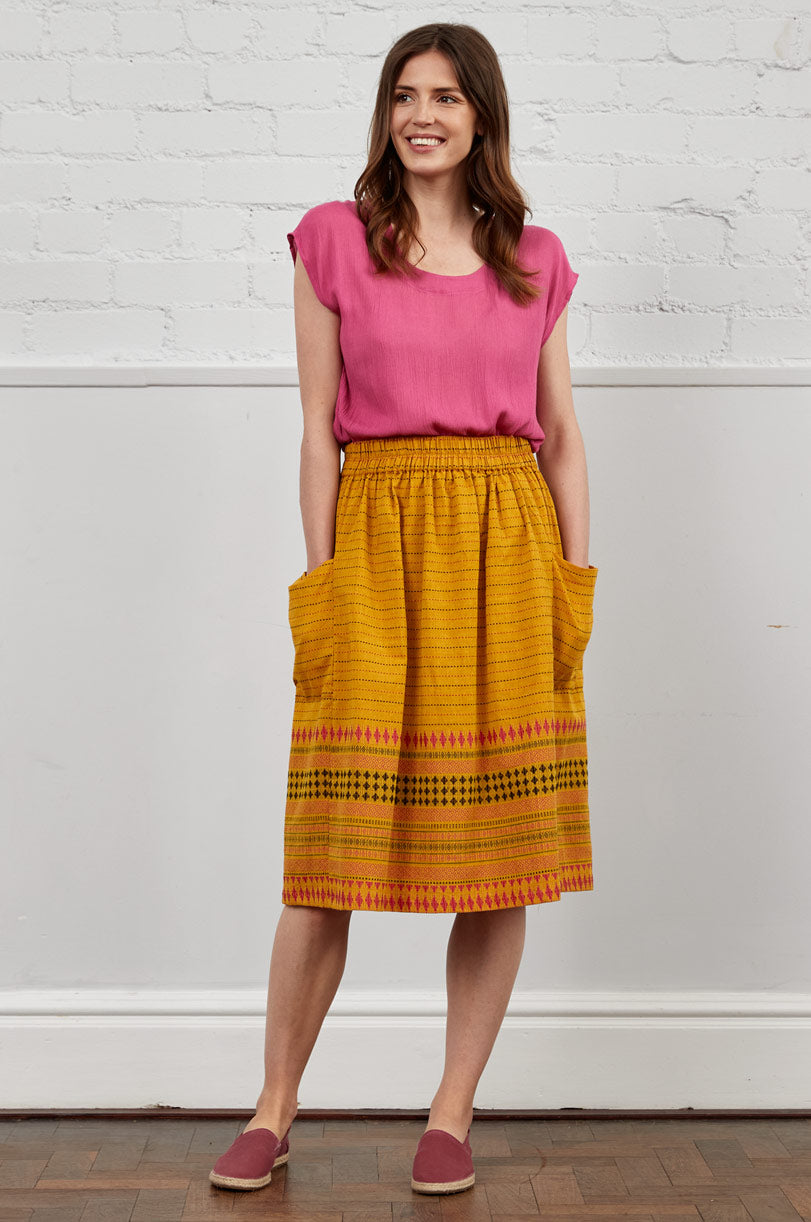 Handloom Gathered Skirt