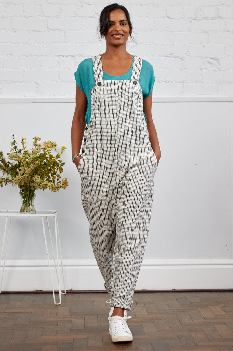 Cotton Ikat Dungarees