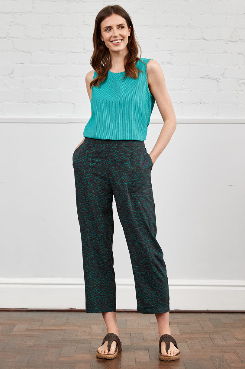 Ecovero Cropped Straight Leg Trouser