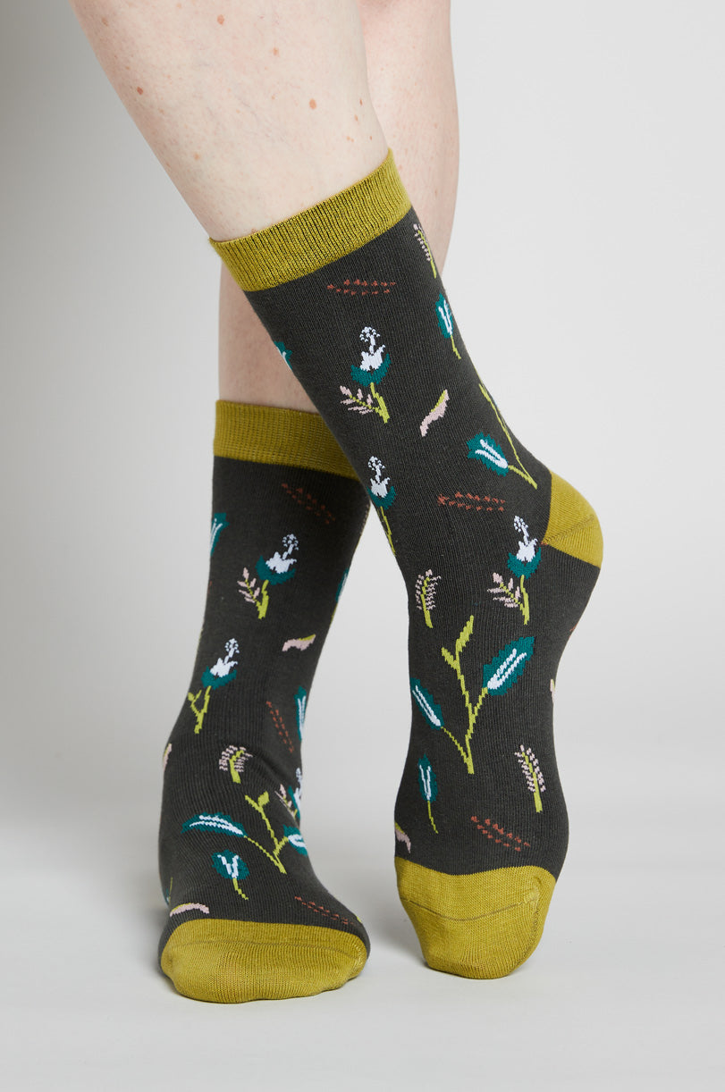 GOTS Organic Cotton Flower Socks