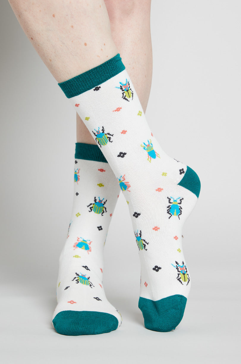 GOTS Organic Cotton Beetle Socks