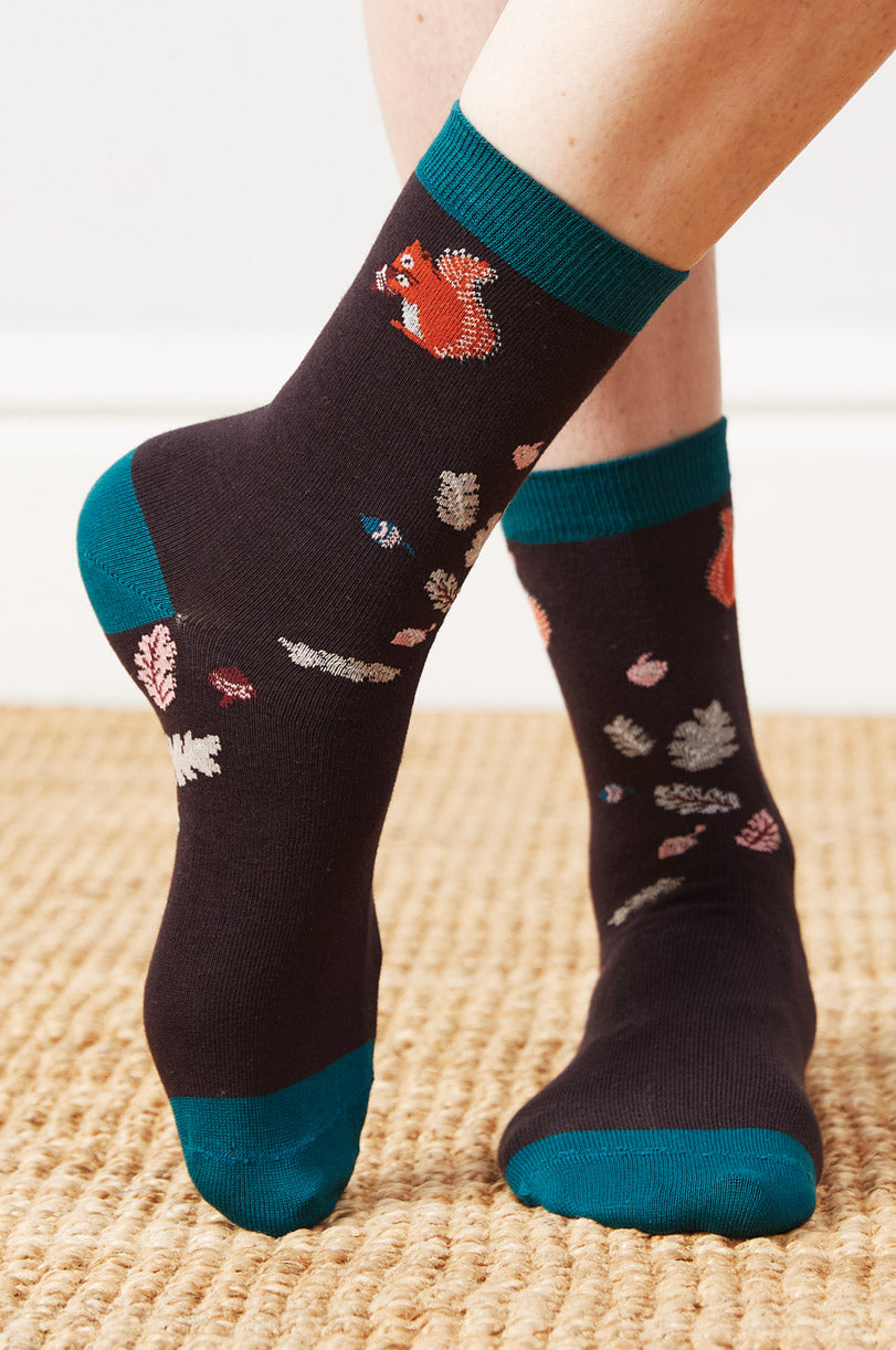 GOTS Organic Cotton Squirrel Socks