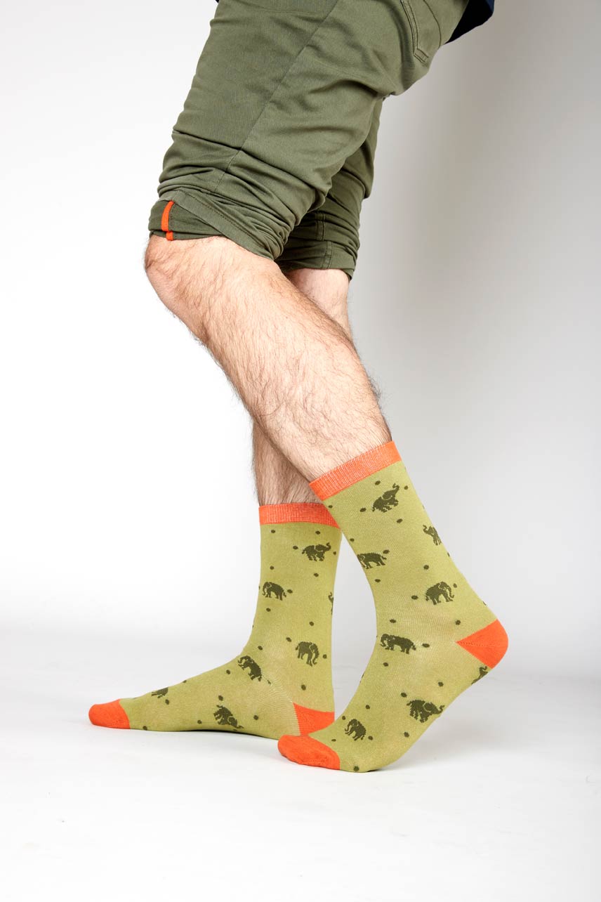 Organic Cotton Elephant Socks