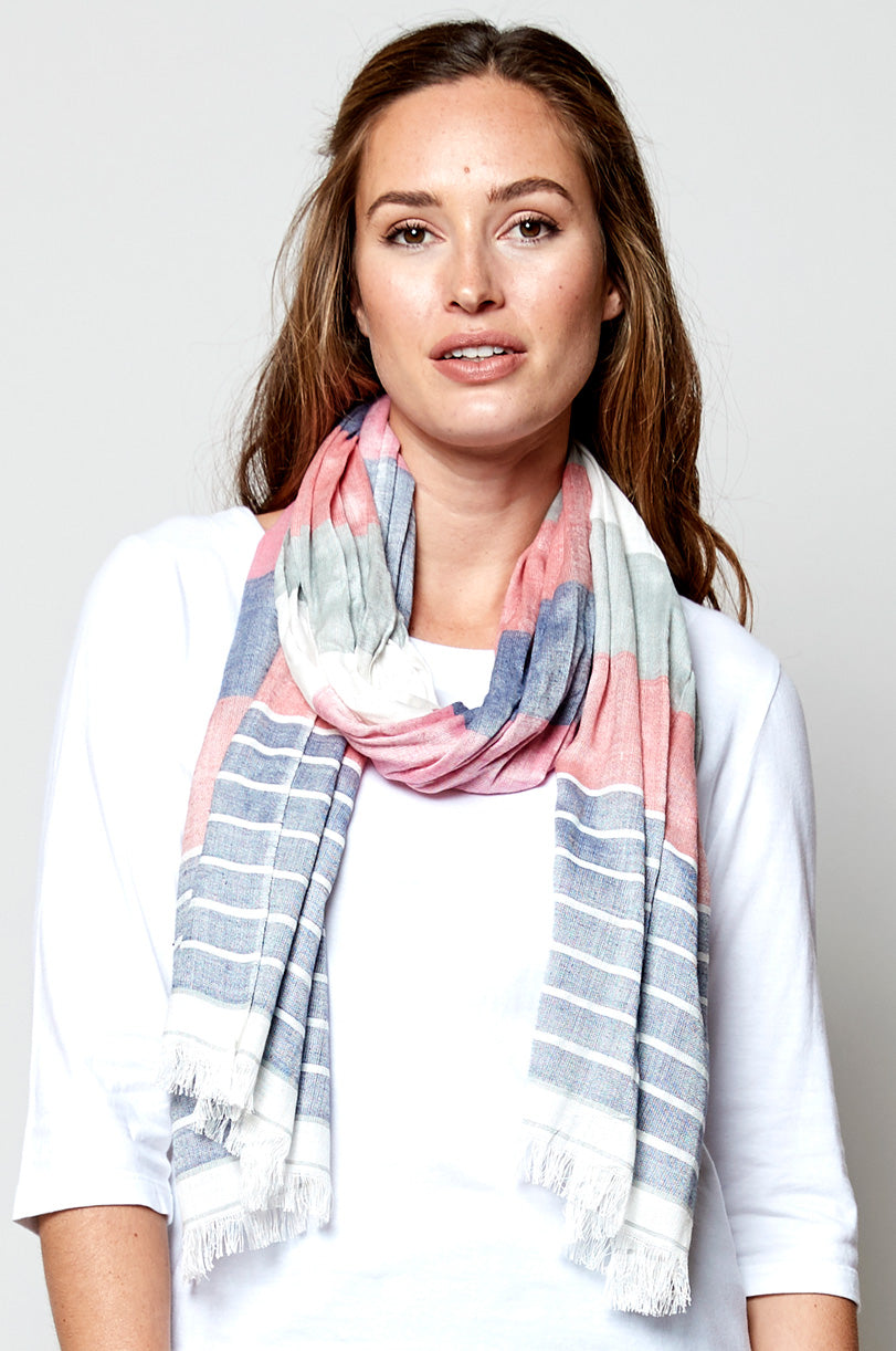 Viscose Striped Scarf