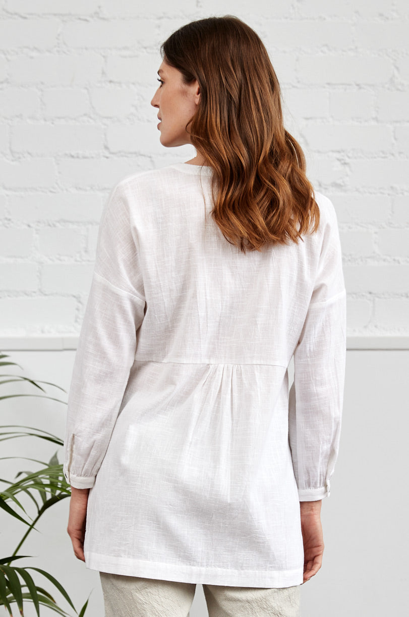 Cotton Slub Tunic Shirt