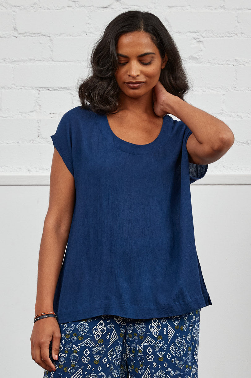 Crinkle Viscose Top