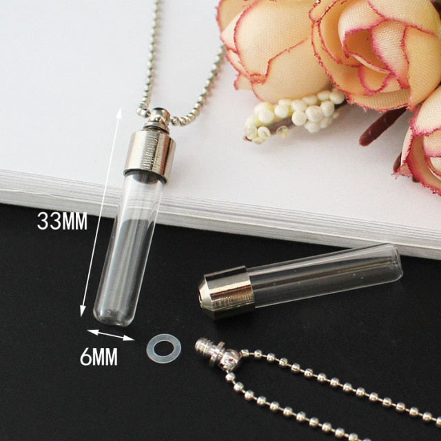 Cremation Urn Pendant Necklace with Hollow Cylinder Vial Keepsake Urn  Cremation Jewelry Memorial Lockets for Ashes for Women Men - Walmart.com