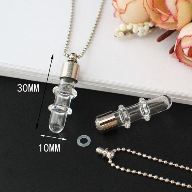 Anavia Stainless Steel Glass Bottle Hourglass Cremation Vial Urn Pendant  Charm Necklace for Ash Memorial Keepsake for Men Women Pets - [Silver  Necklace] - Walmart.com