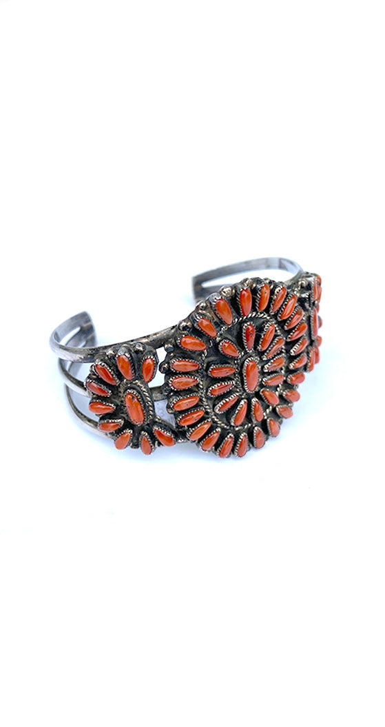 Old Zuni Coral Bracelet