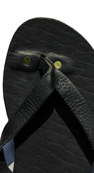 Black Leather Flip Flops – Abejas Boutique