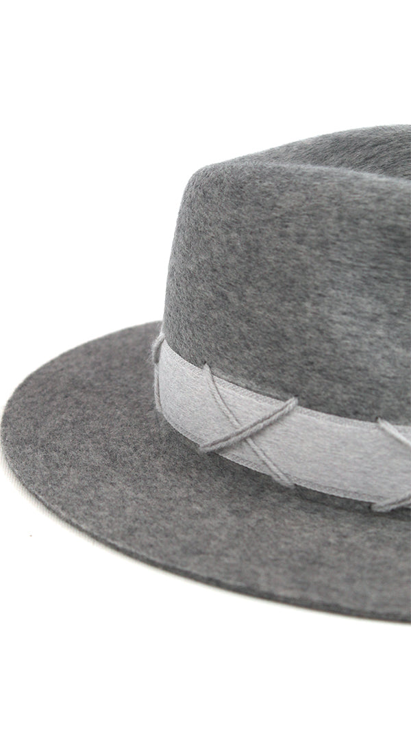 Grey Wool Felt Hat