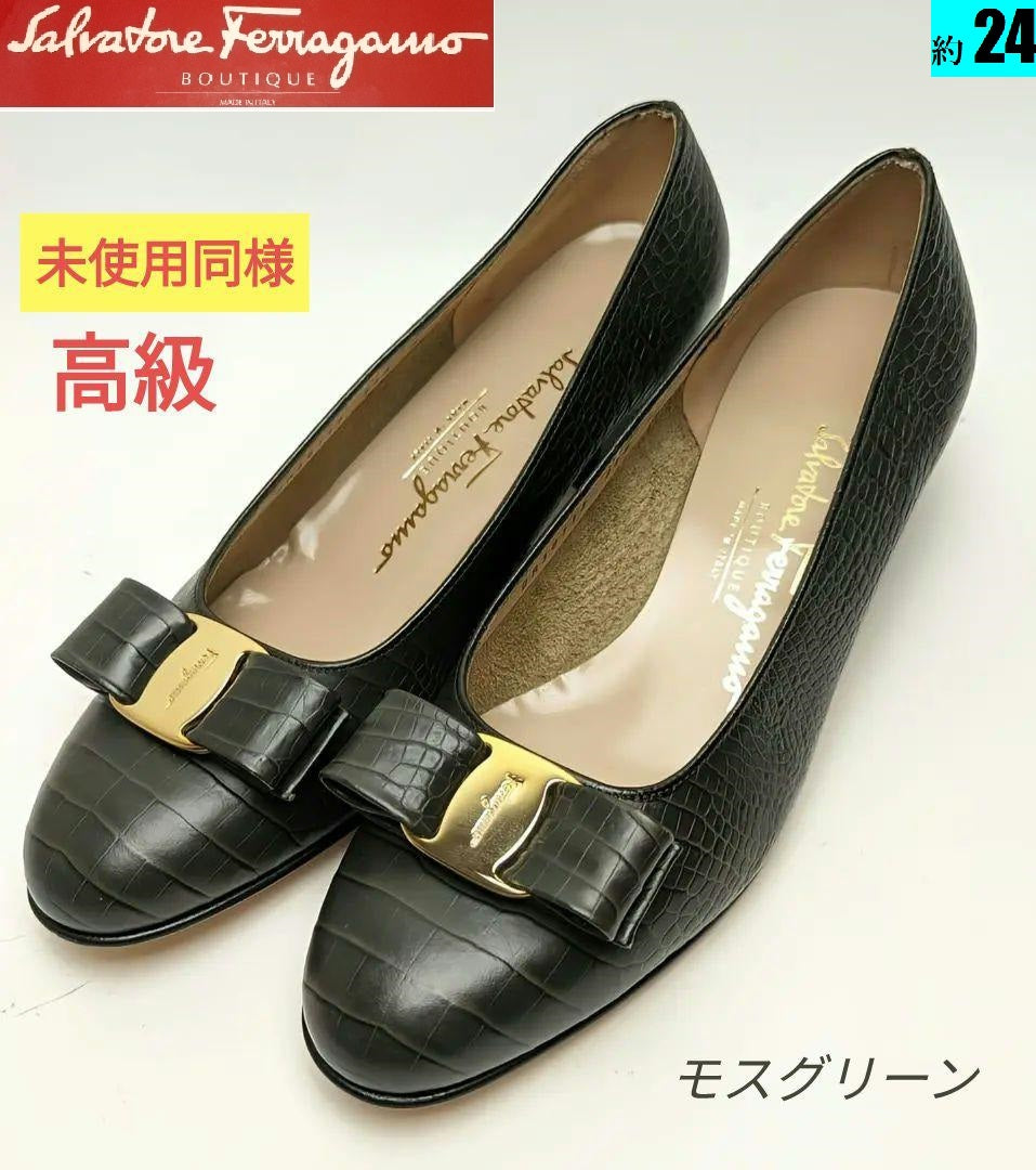 Ferragamo未使用極上♥フェラガモFerragamoSARNOフラワーヒール