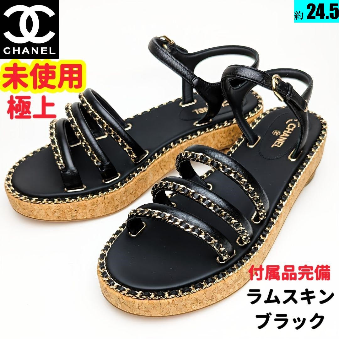 SALENEW大人気!シャネル CHANEL ラムスキン フットベット サンダル