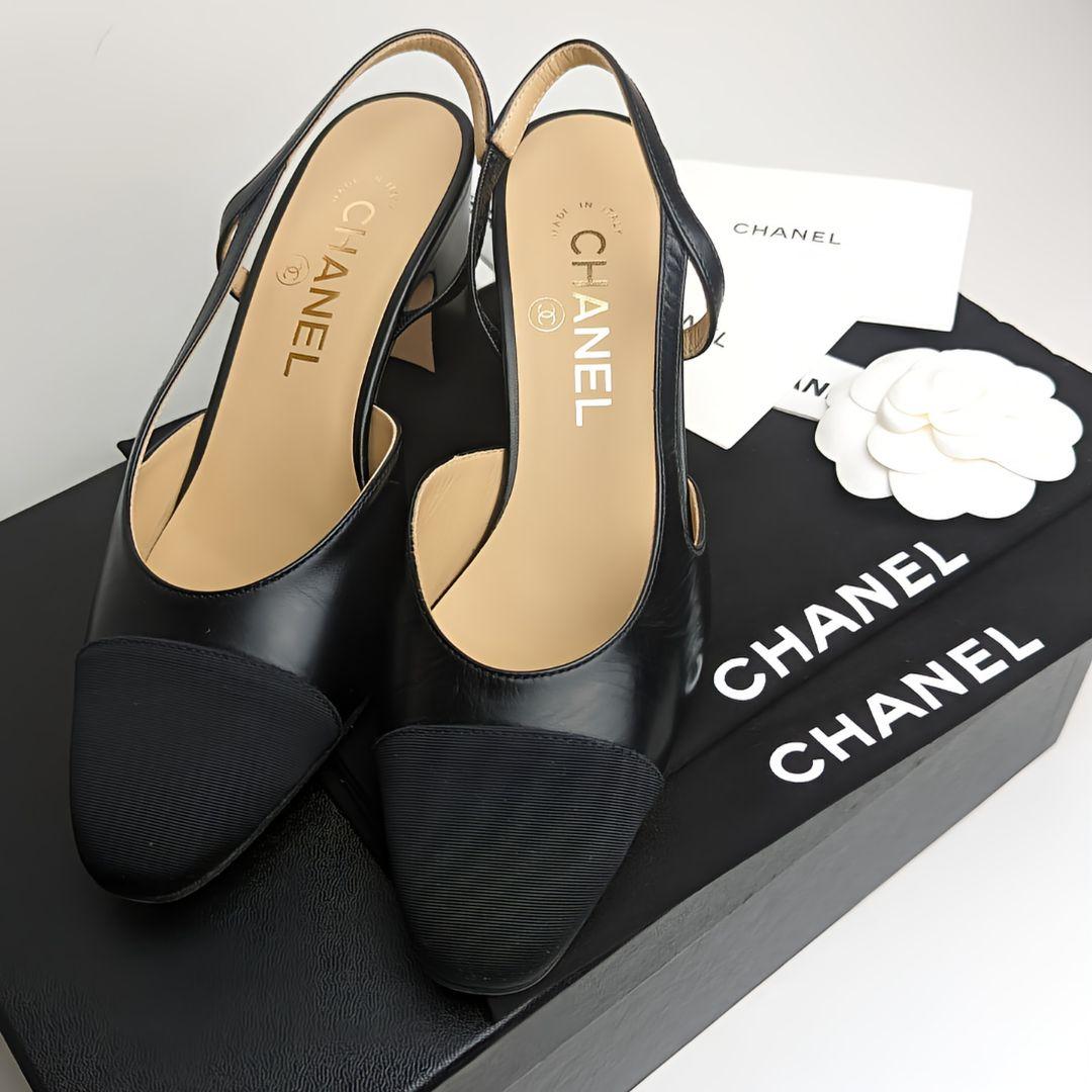 美品 CHANEL シャネル スリングバックシューズ パンプス | hectordufau